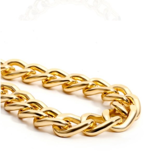 NEW Gold Unisex Cuban Link Chain Necklace 1 - Picture 4 of 14